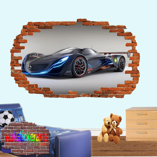 MAZDA RACING CAR WALL STICKER mural decal poster