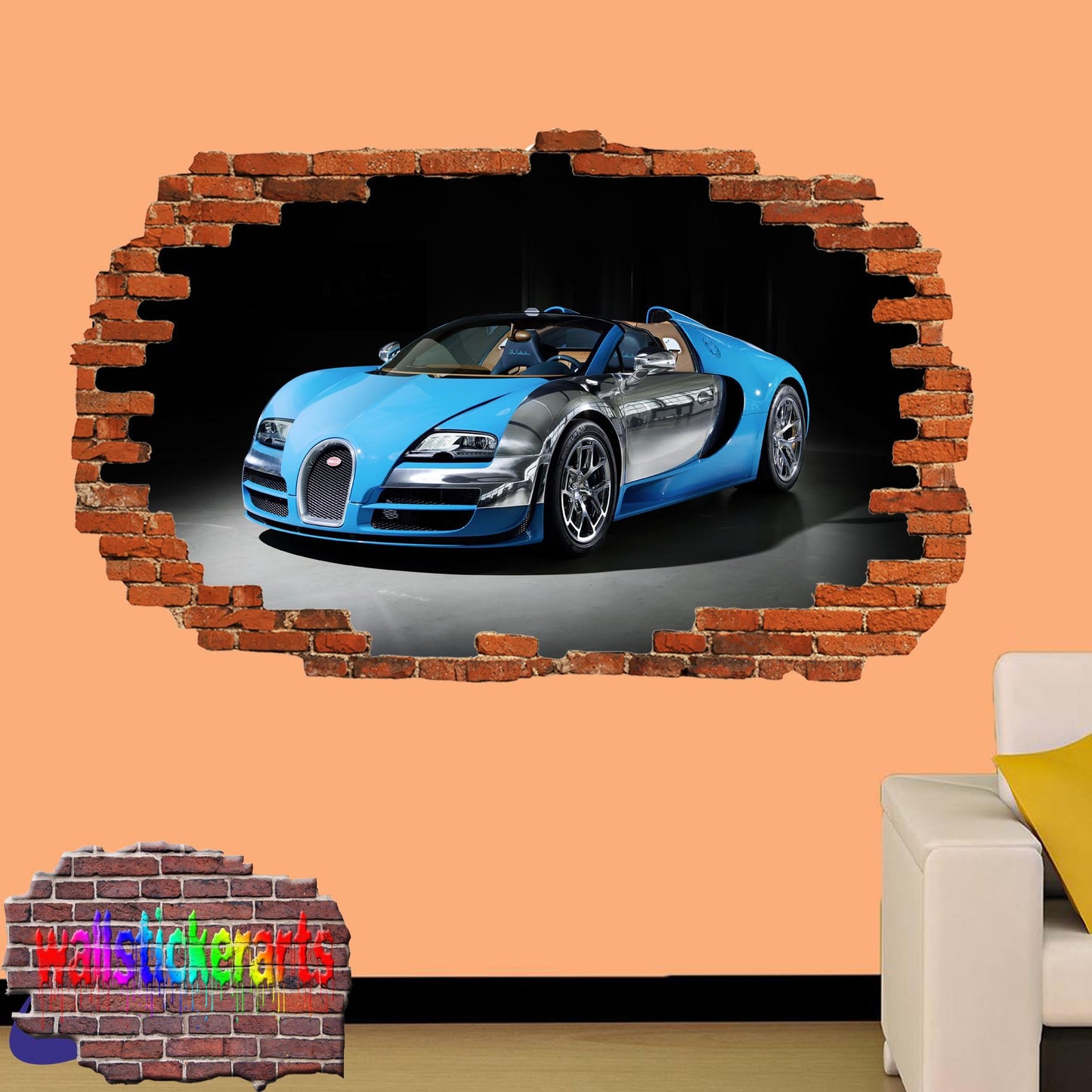 BUGATTI VEYRON WALL STICKER mural decal poster
