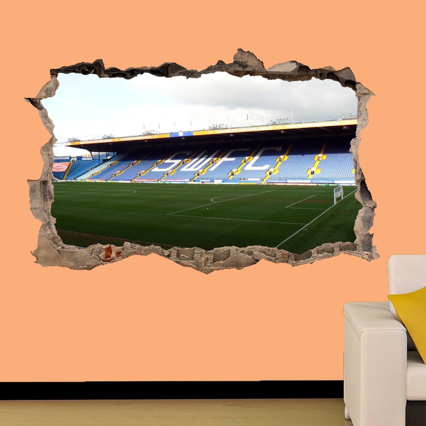 SHEFFIELD WEDNESDAY HILLSBOROUGH FOOTBALL STADIUM WALL STICKER