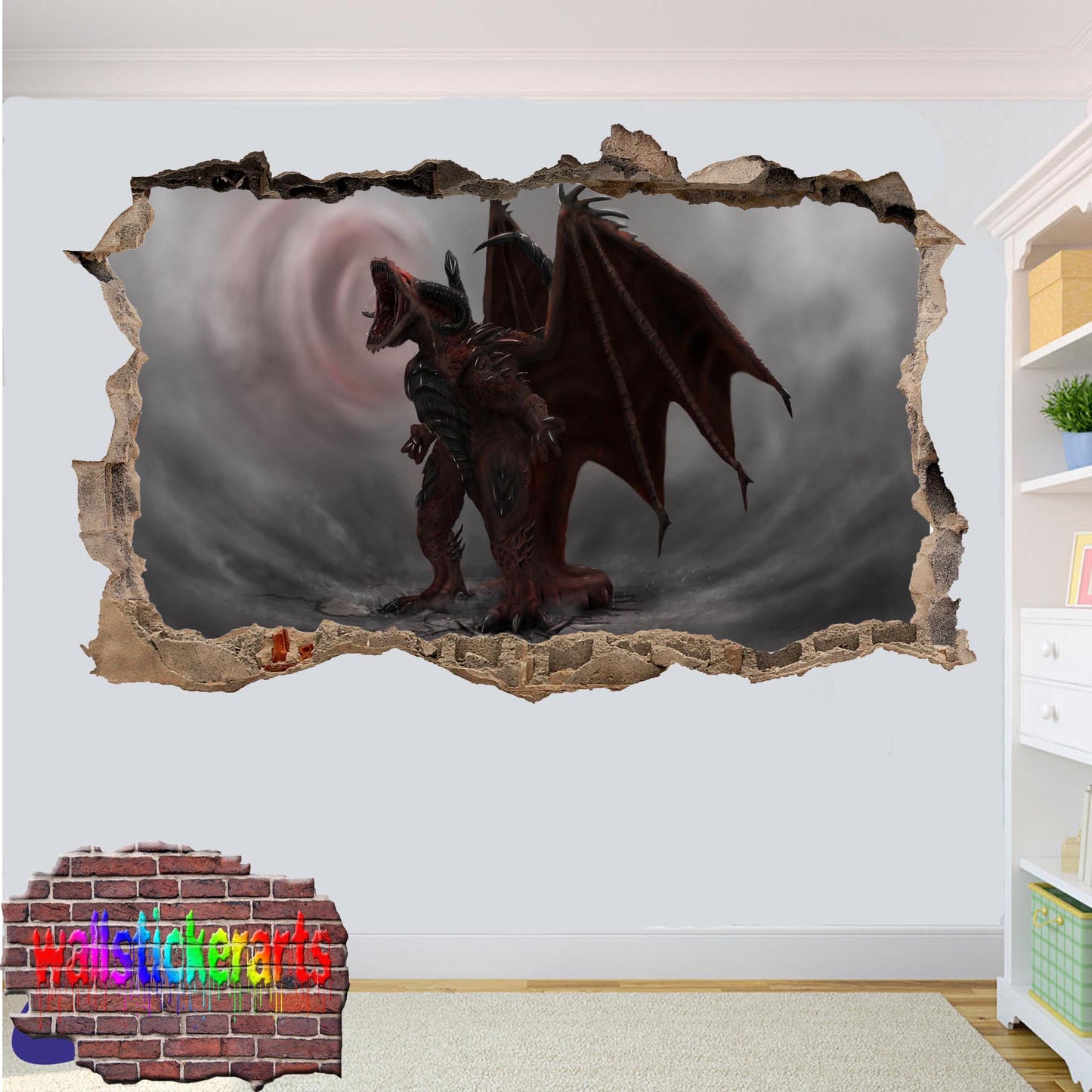 Furious Dragon Wall Sticker poster mural