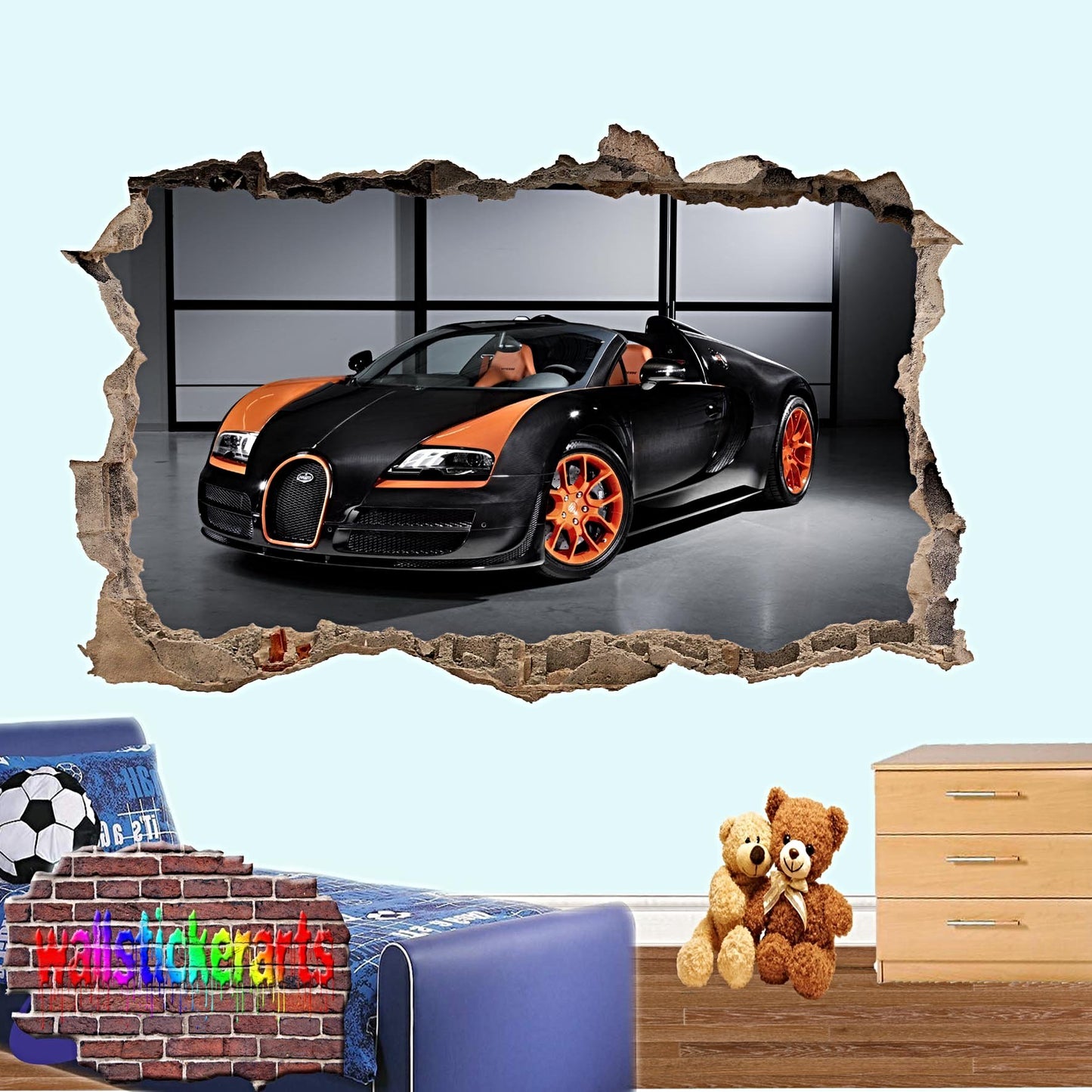 BUGATTI VEYRON WALL STICKER mural decal poster