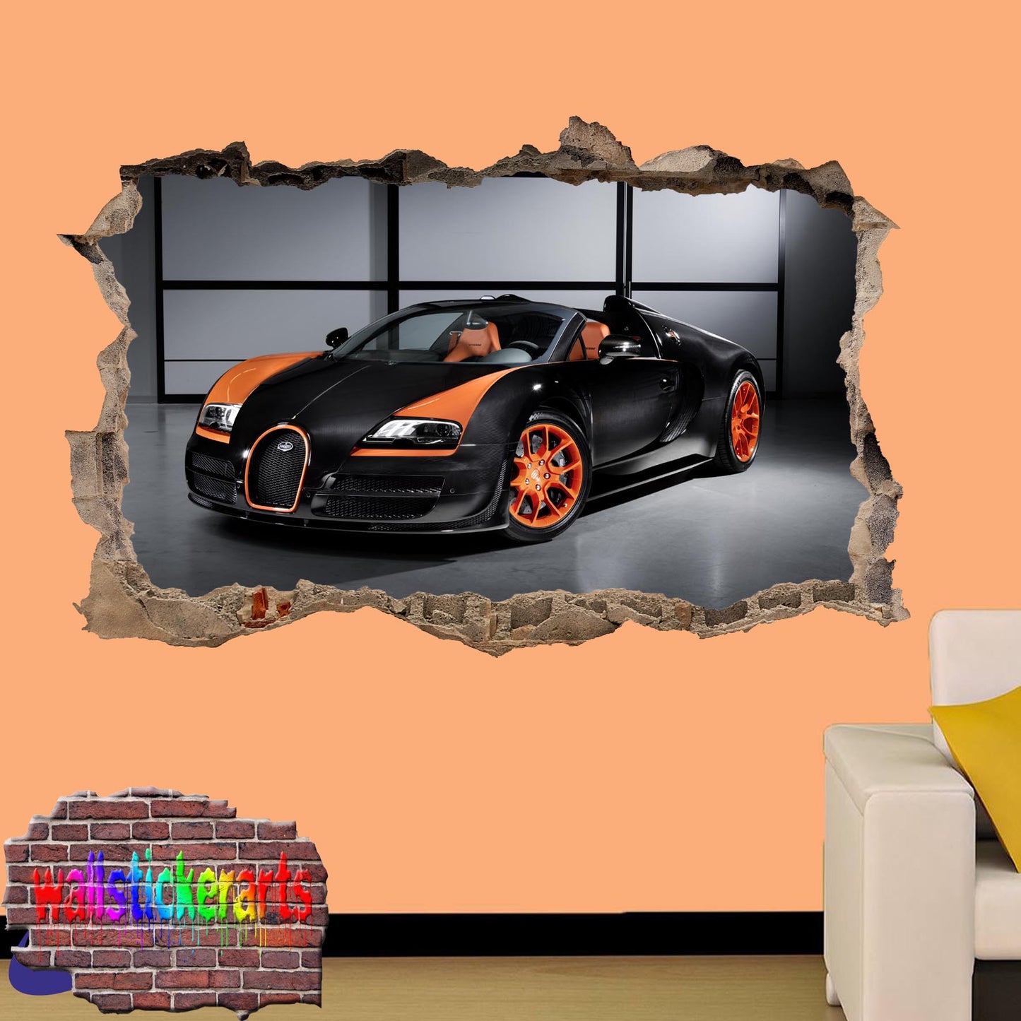 BUGATTI VEYRON WALL STICKER mural decal poster