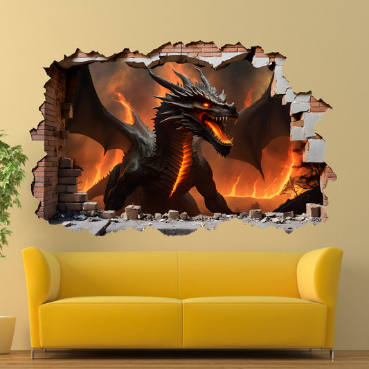 Large Dragon Decal Poster Self-adhesive Wall Sticker Mural