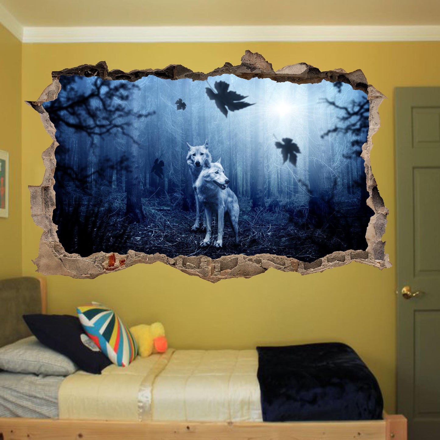 White Wolves Wall Sticker Decal Mural