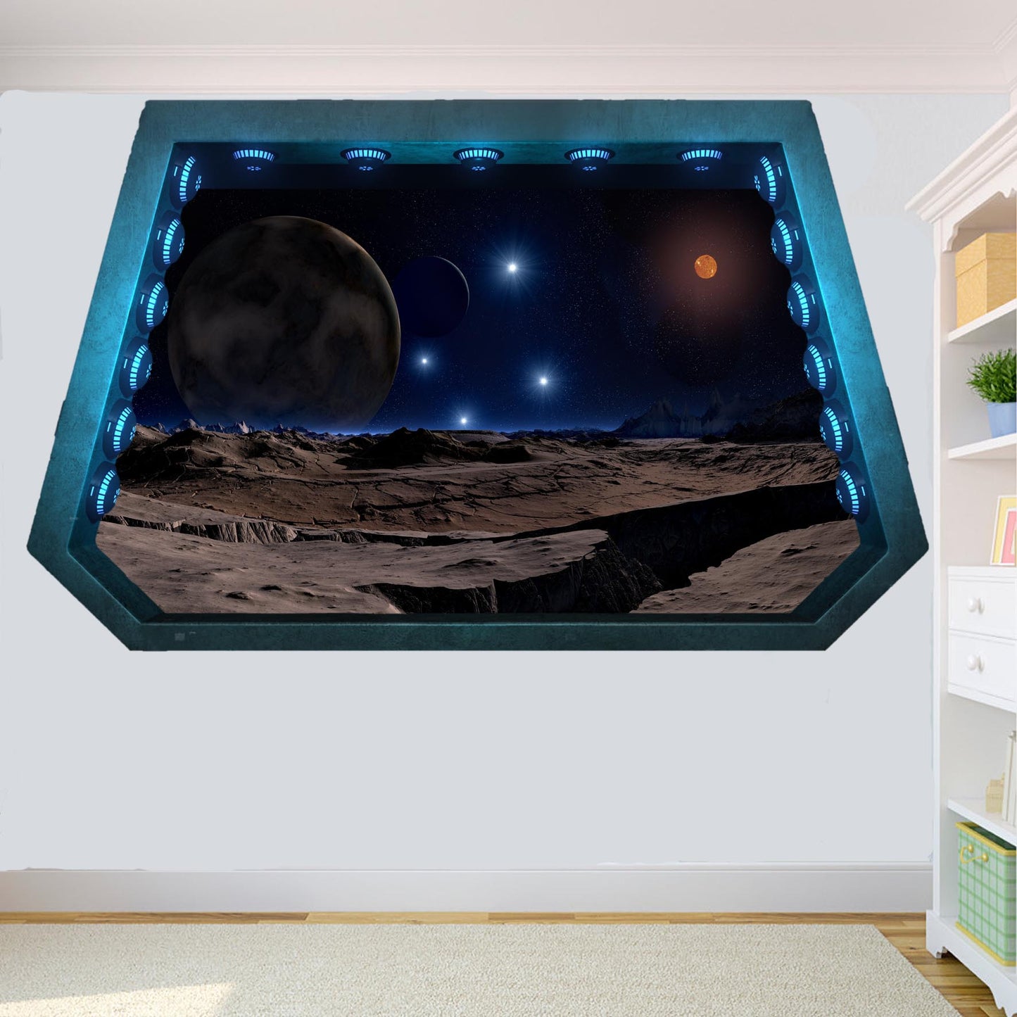 Galactic Wonder Space Wall Sticker Decal Mural Poster for Cosmic Bedroom Decor RJ6