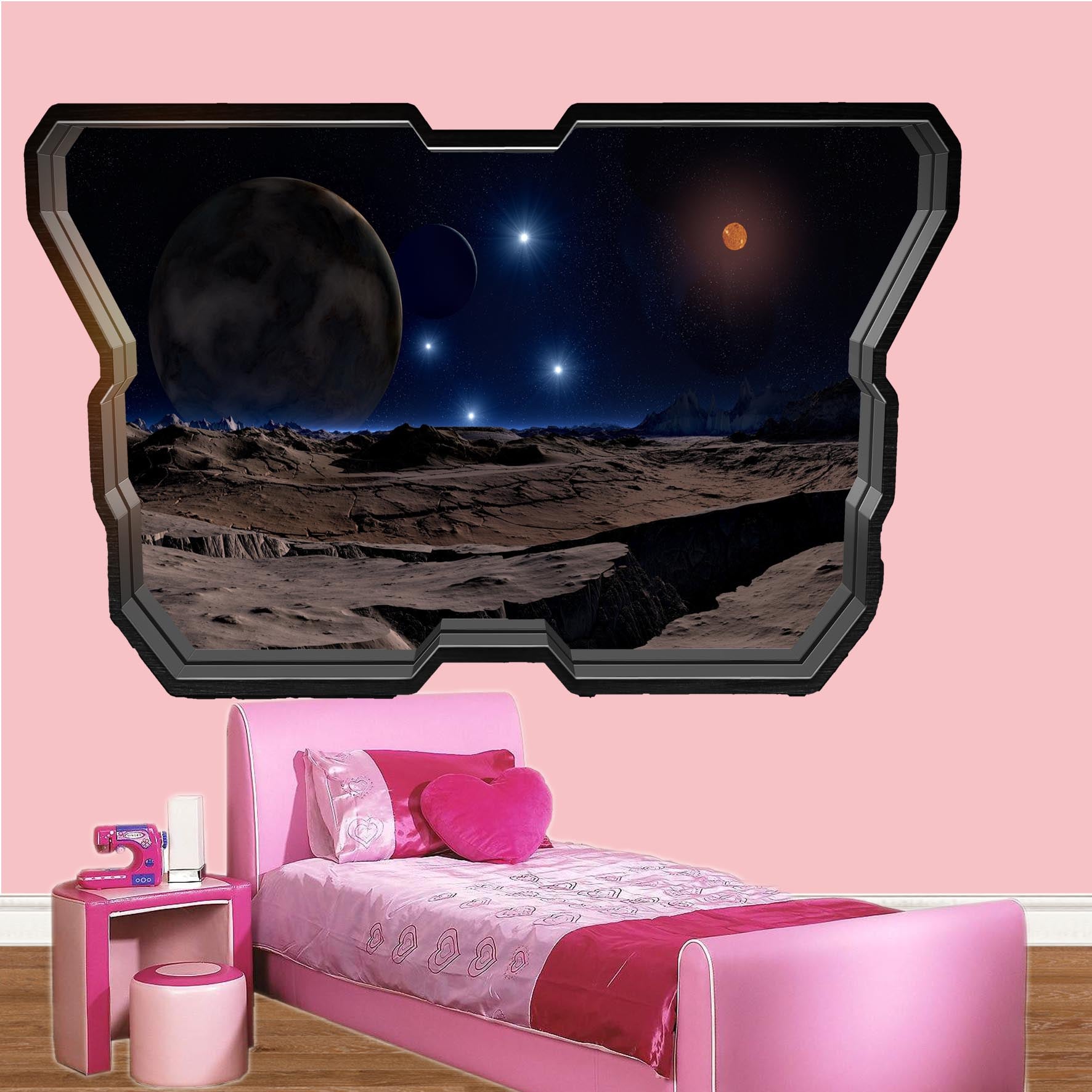 space planets wall sticker decal mural poster