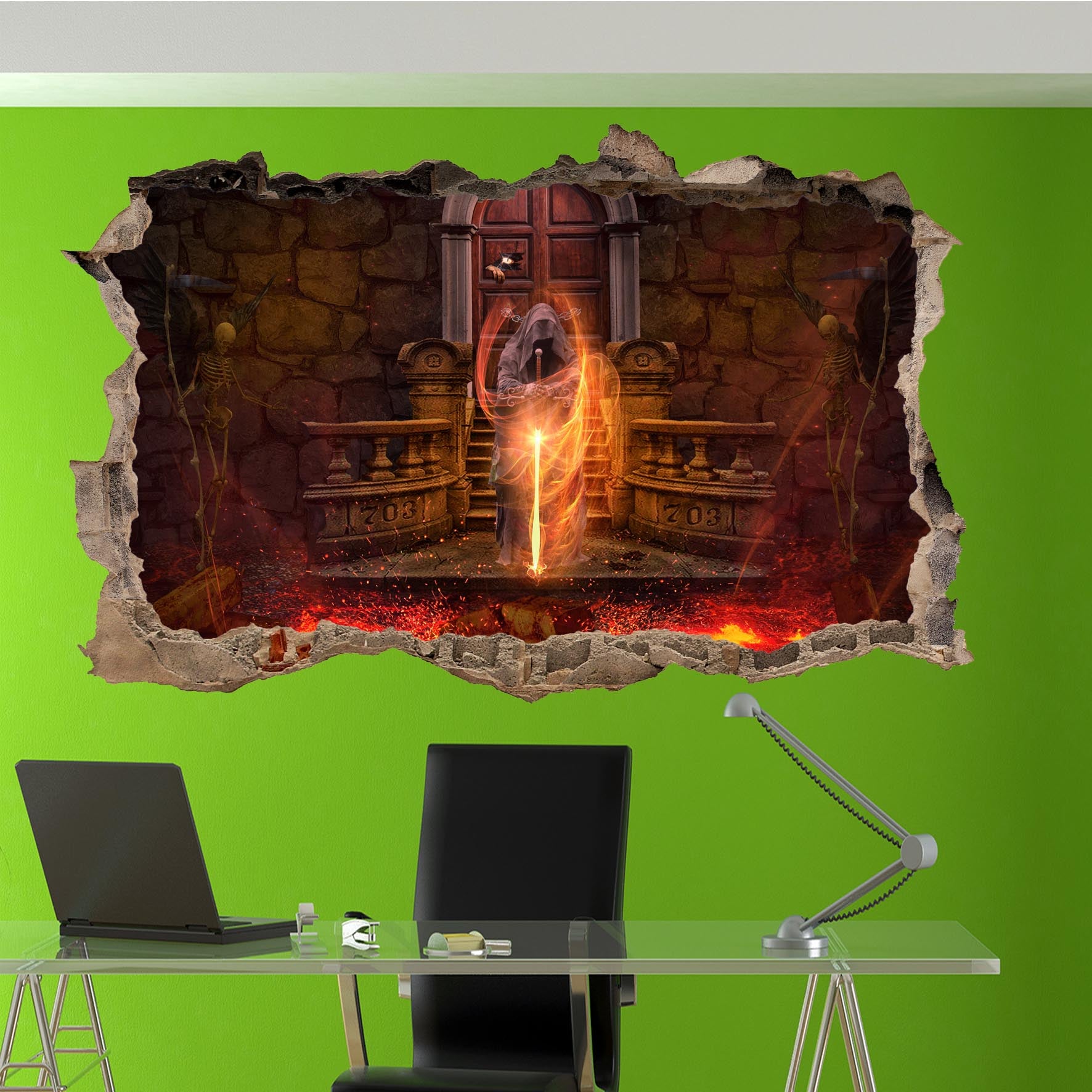 Devil wall sticker decal mural poster