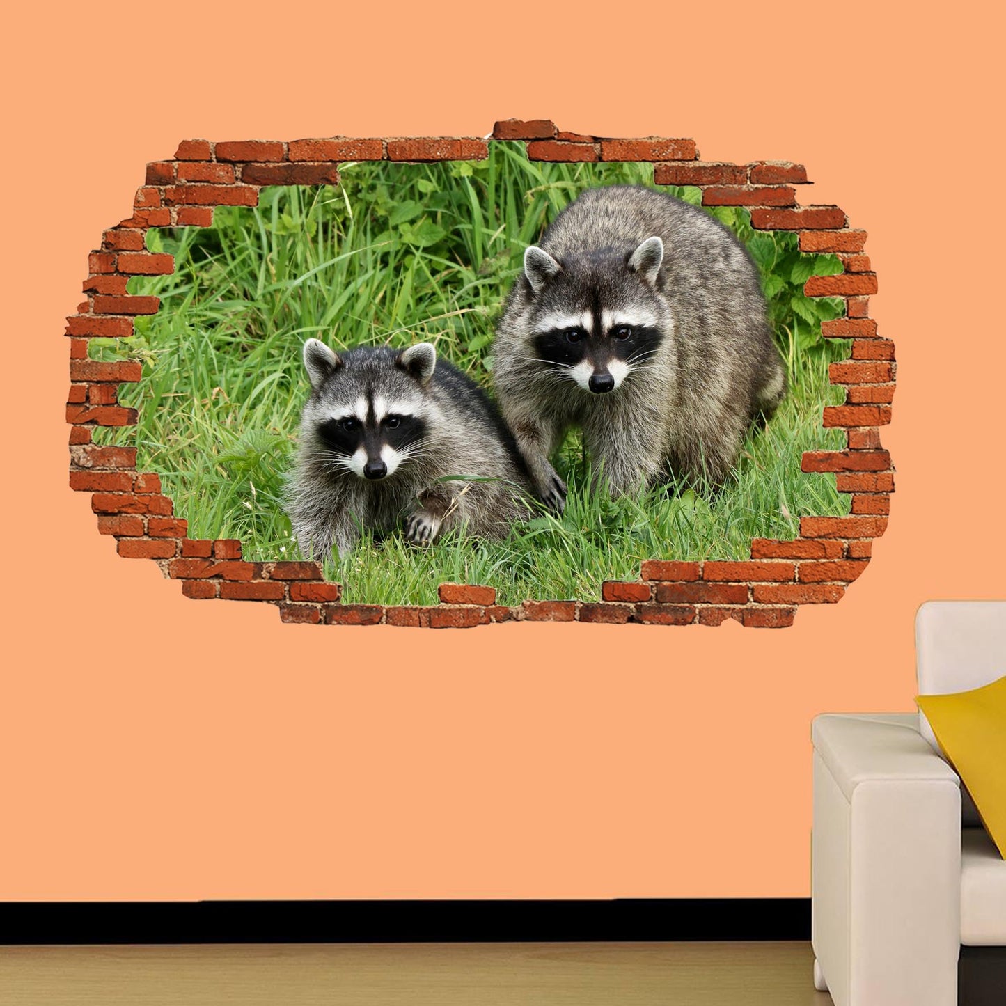 Racoon Wall Sticker Poster Decal Mural