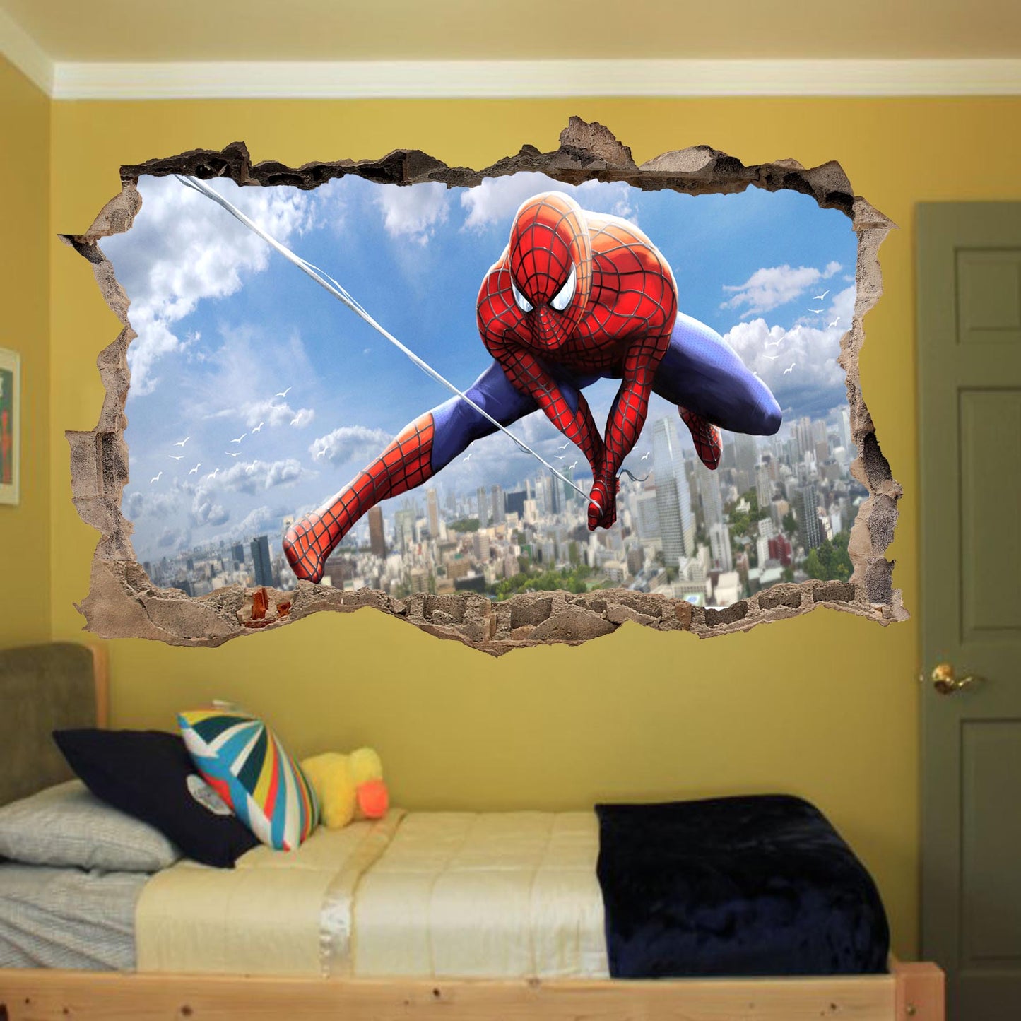 Avengers Superhero Spiderman Wall Sticker 3D Art Poster Office Nursery Home Decor Decal Mural ST1