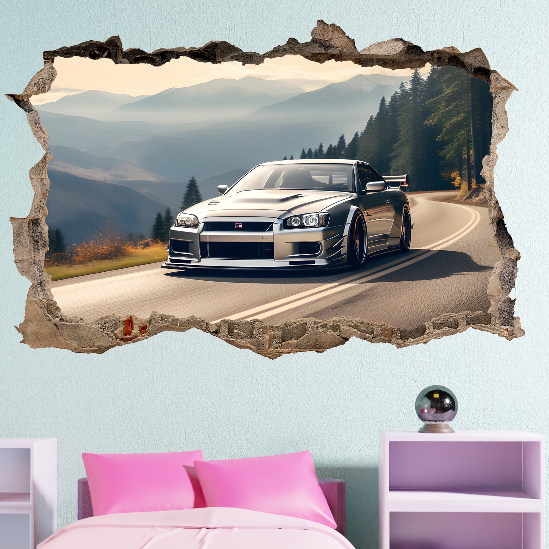Sport Car Nissan GTR Wall Sticker Art Poster