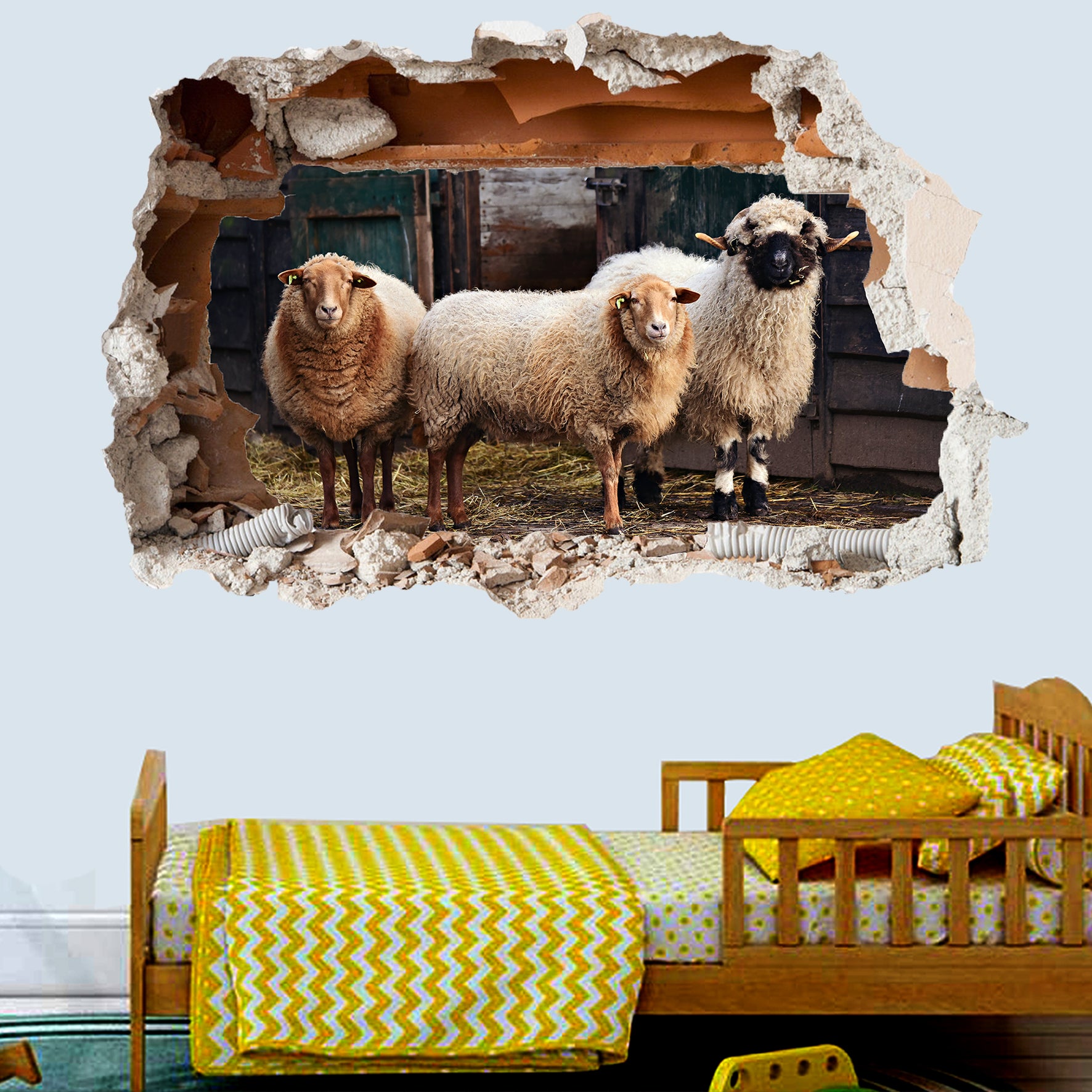 Sheep and Ram Wall Sticker Mural Decal Poster