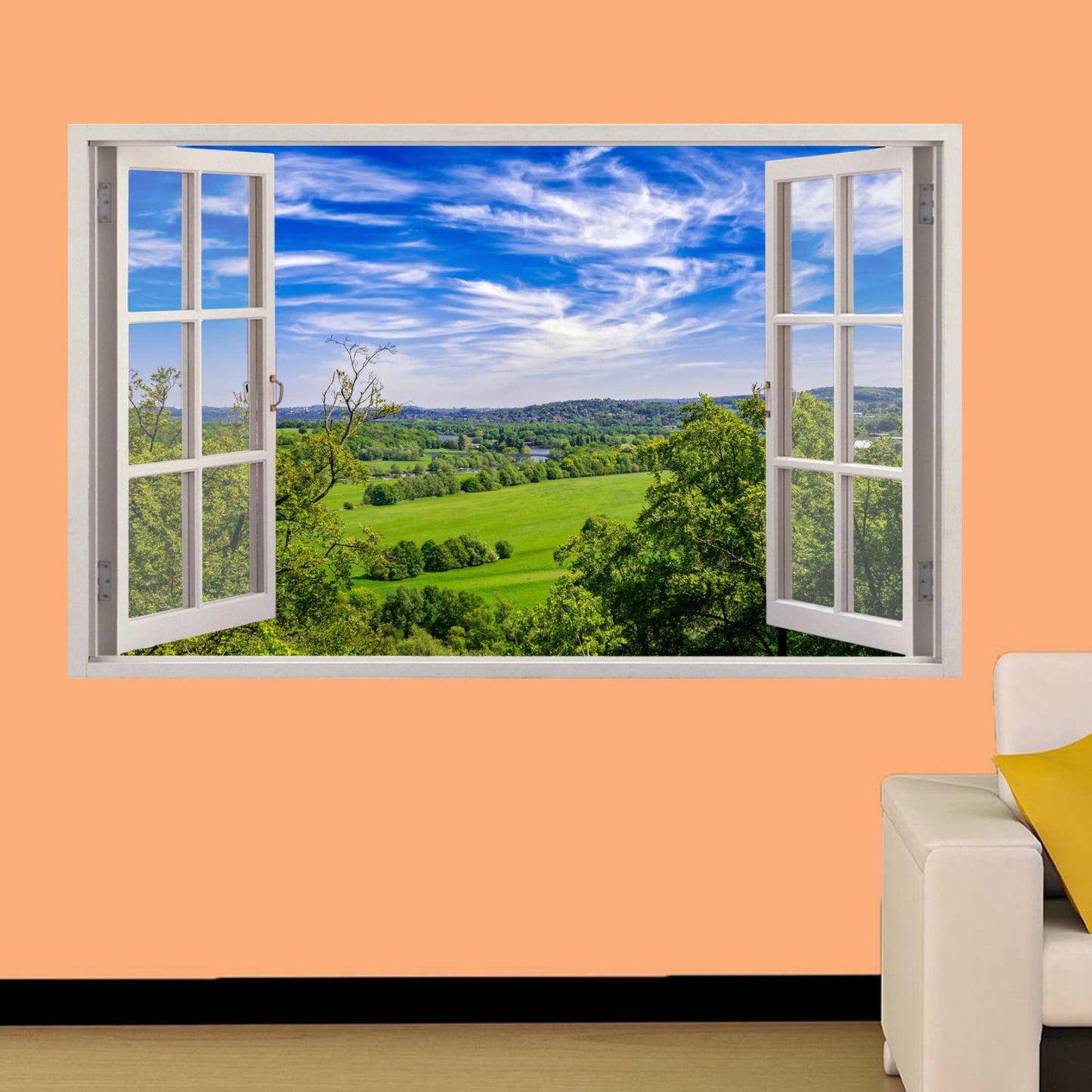 Countryside Fields Scenery Wall Stickers 3d Art Mural Room Office Shop Decor SB5