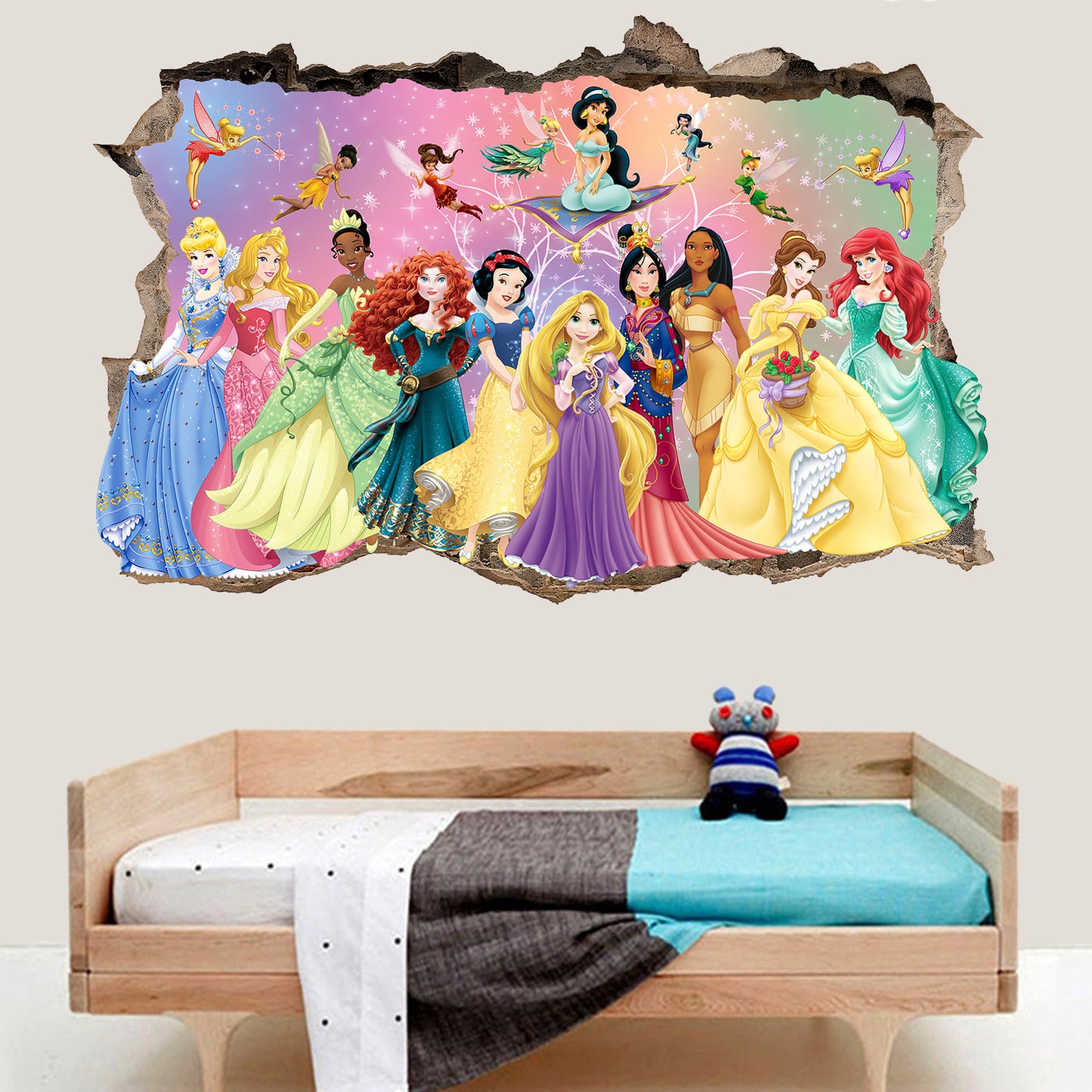 Disney Princess Cotton white cinderella jasmine wall aticker mural decal poster
