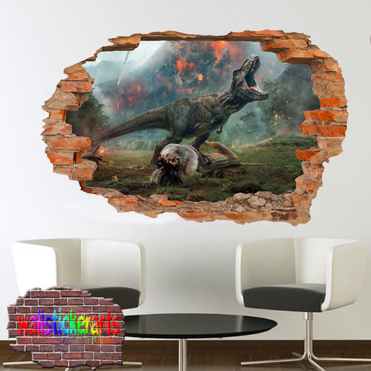 Jurassic Apocalypse Dinosaurs Wall Sticker 3d Art Poster Room Office Nursery Decor Decal Mural A15
