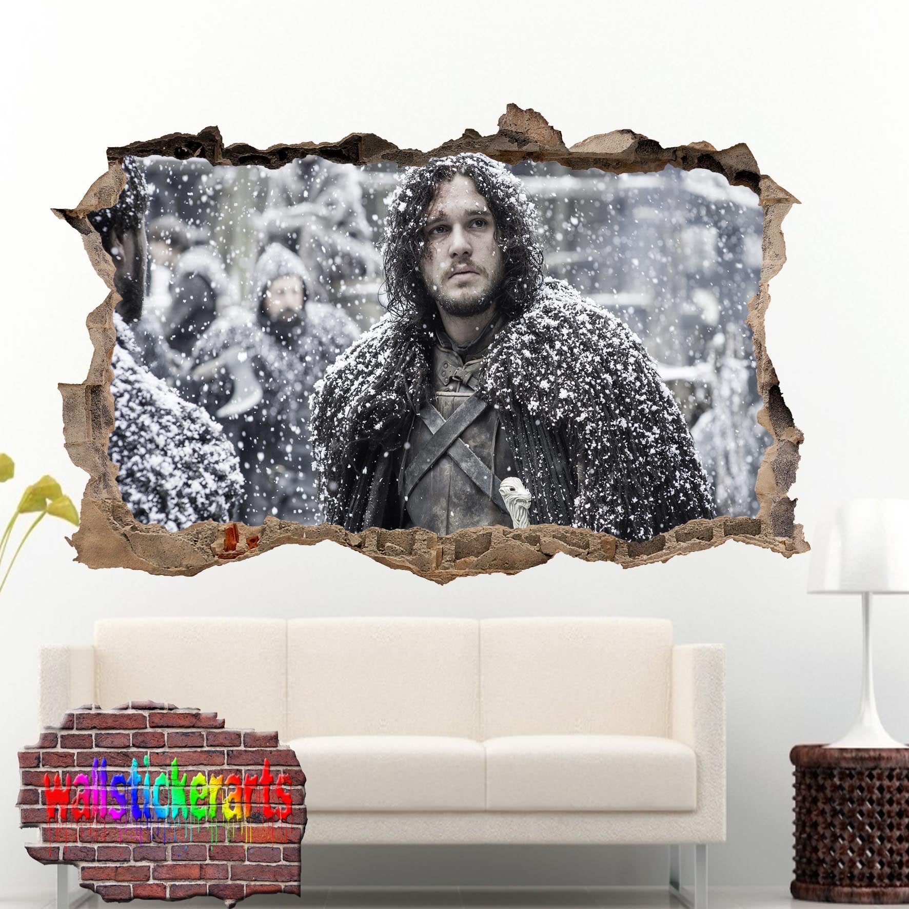Game of Thrones Character Jon Snow wall sticker poster decal mural