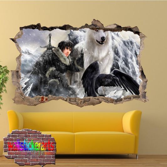 Game of Thrones Character Bran Stark wall sticker poster decal mural