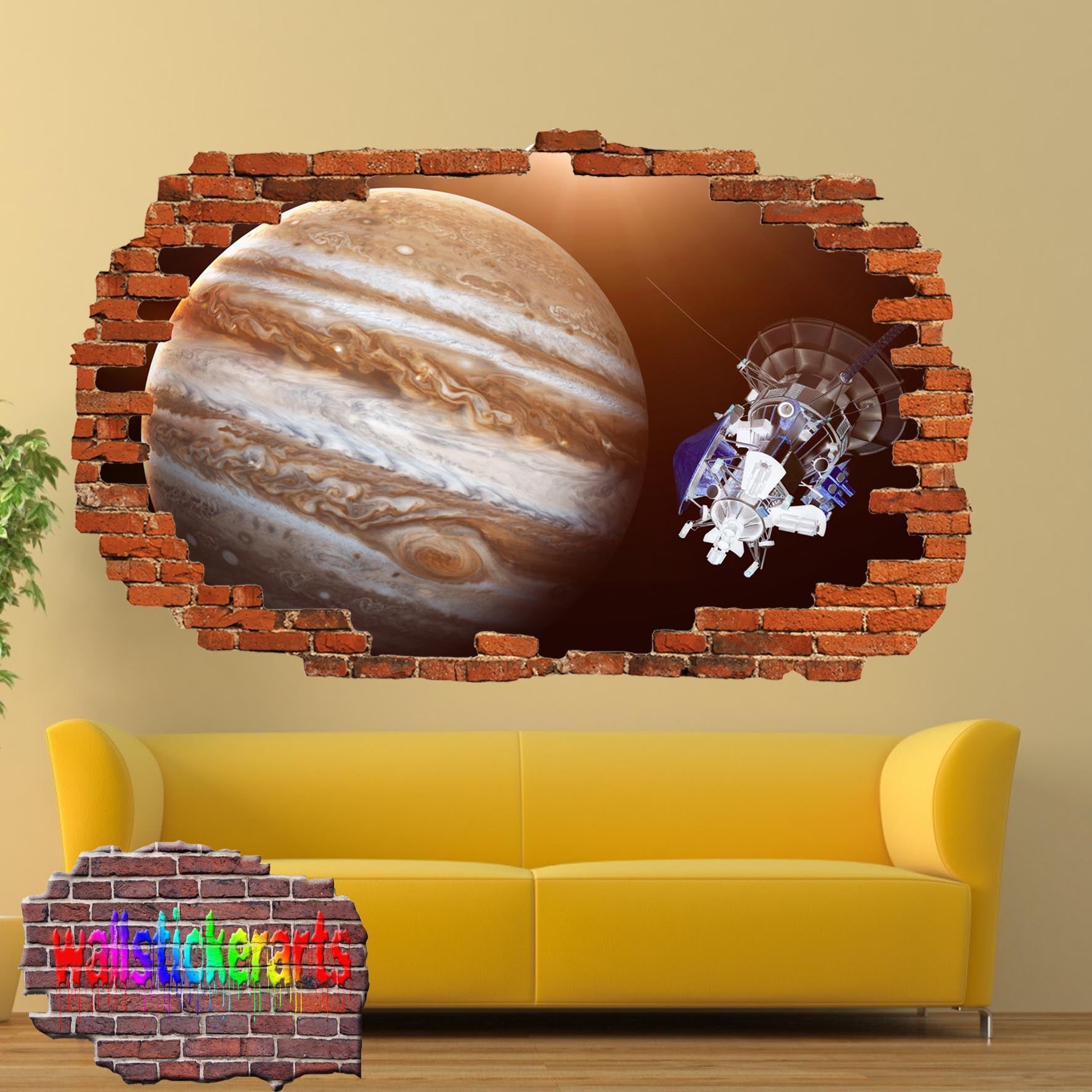Planets Jupiter Satellite Galileo Wall Sticker Poster Decal Mural