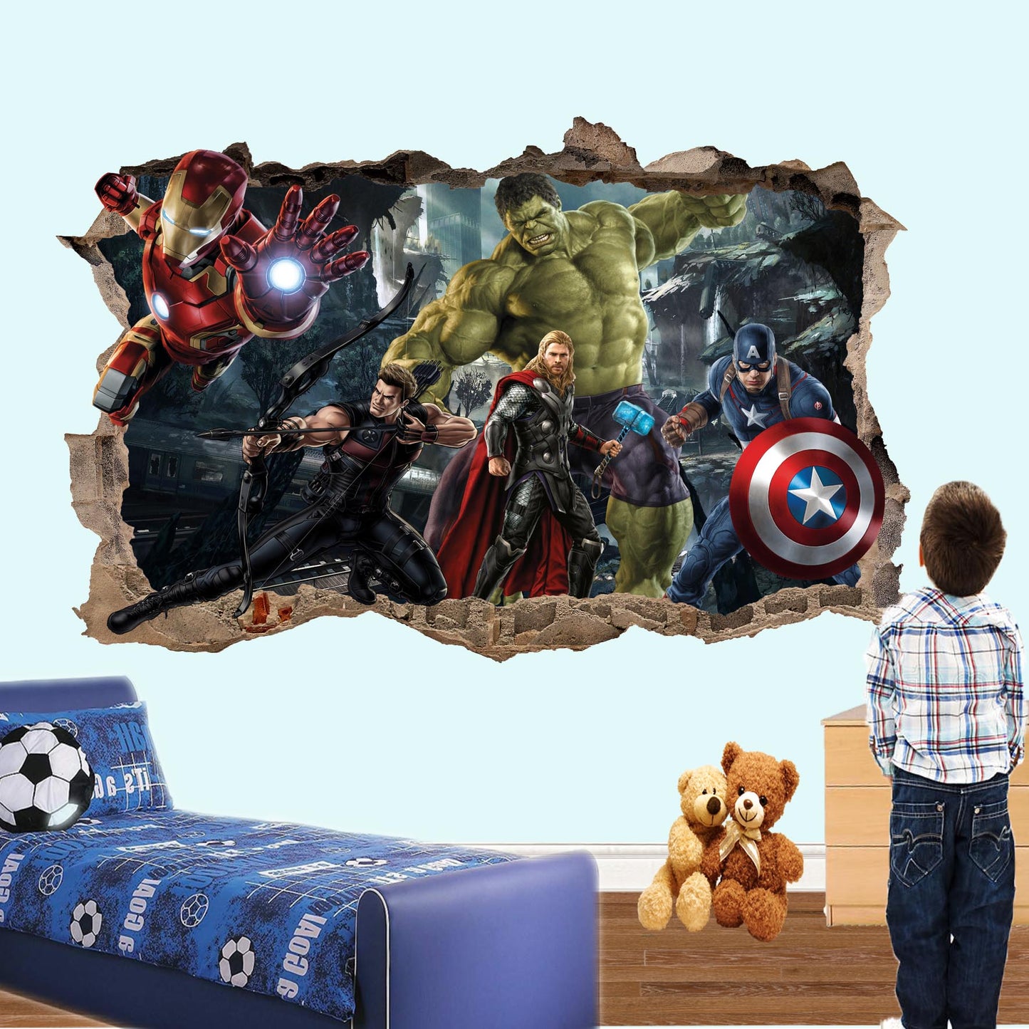 Marvel avengers hulk captain america thor poster sticker