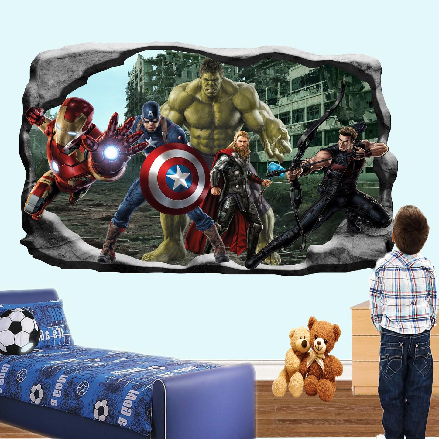 Marvel avengers hulk captain america thor poster sticker mural decal