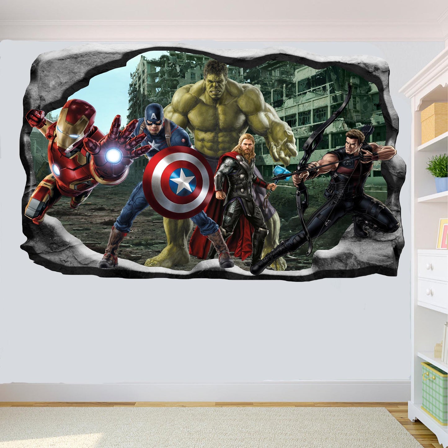 Marvel avengers hulk captain america thor poster sticker mural decal