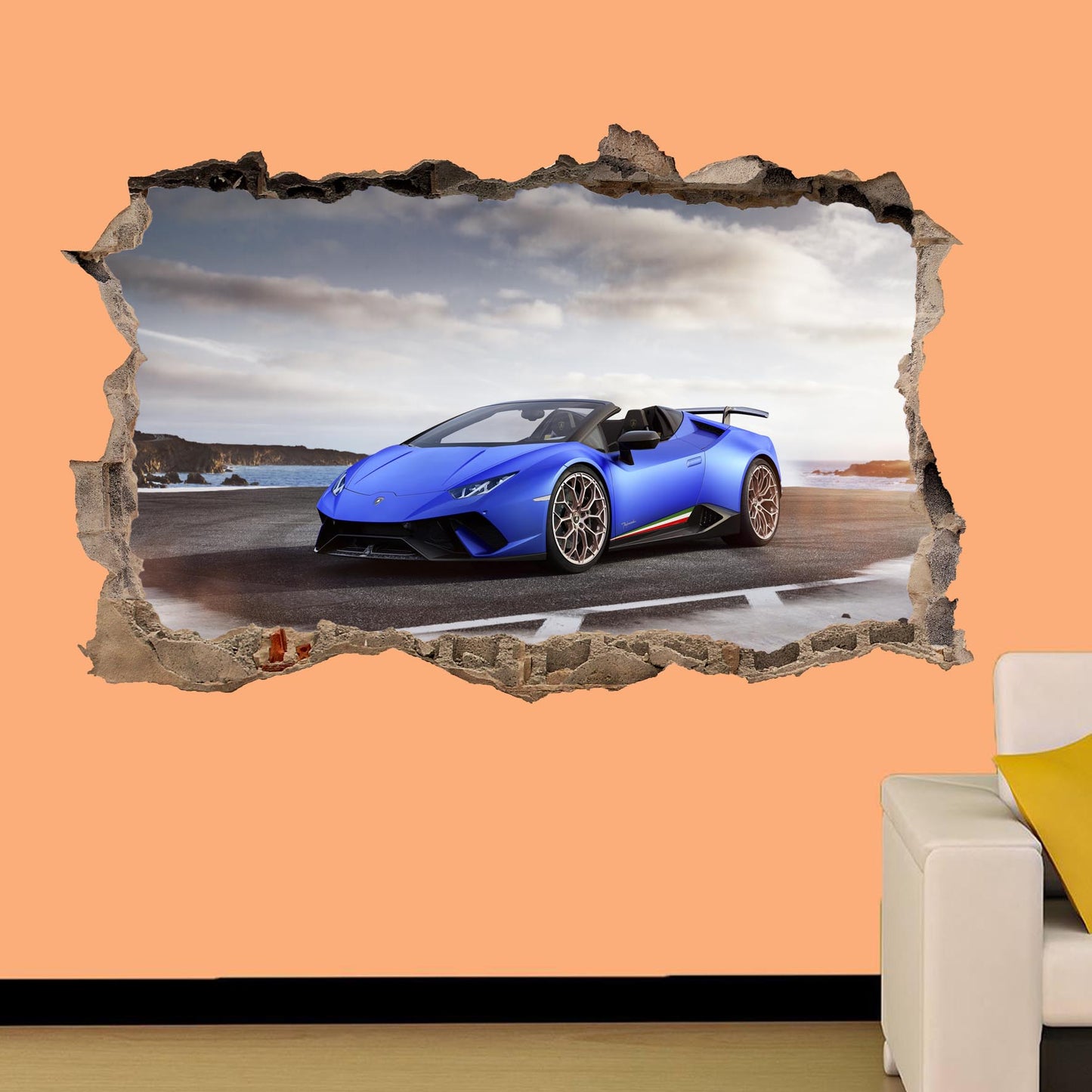 Lamborghini Roadster convertable super sports car poster wall sticker mural decal