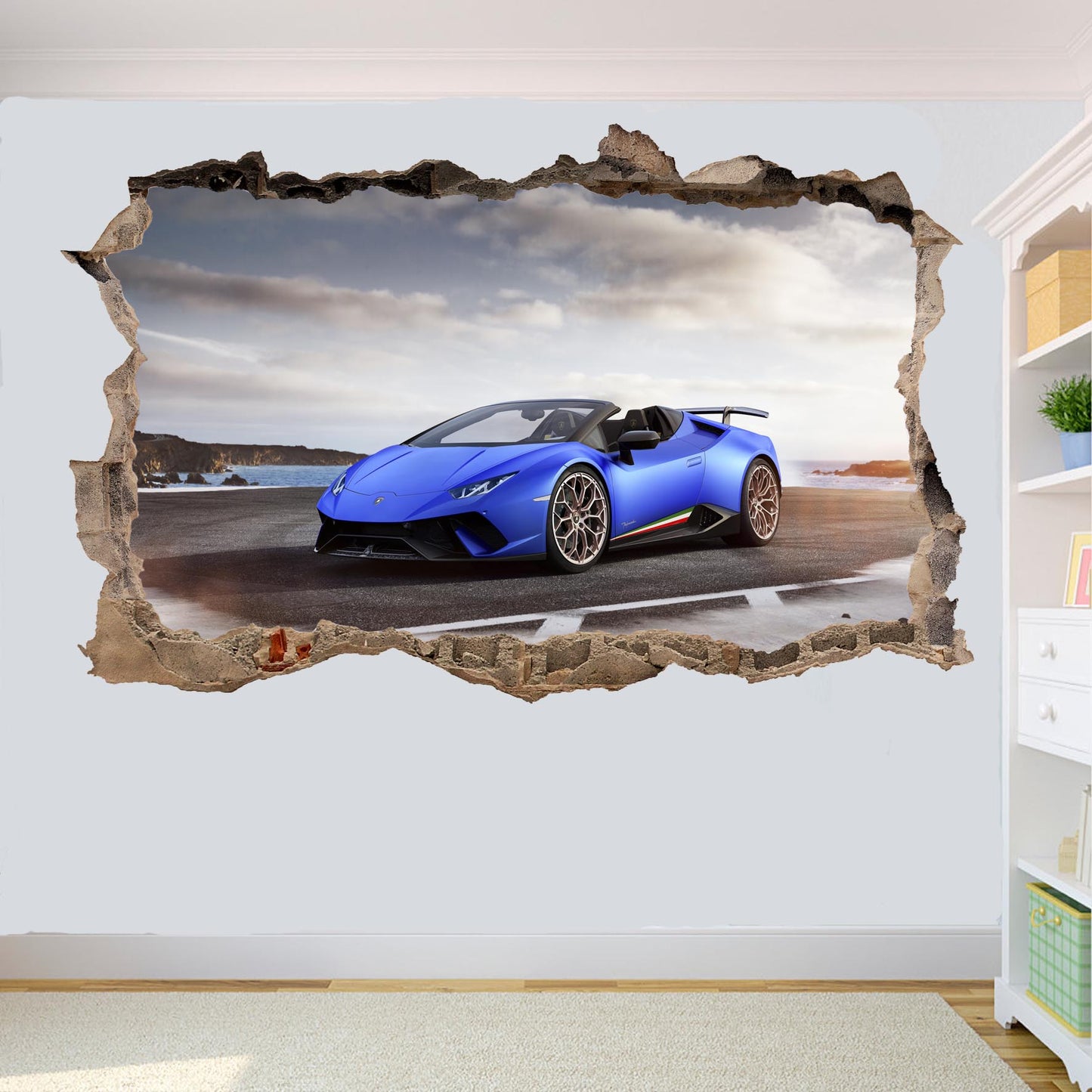 Lamborghini Roadster convertable super sports car poster wall sticker mural decal