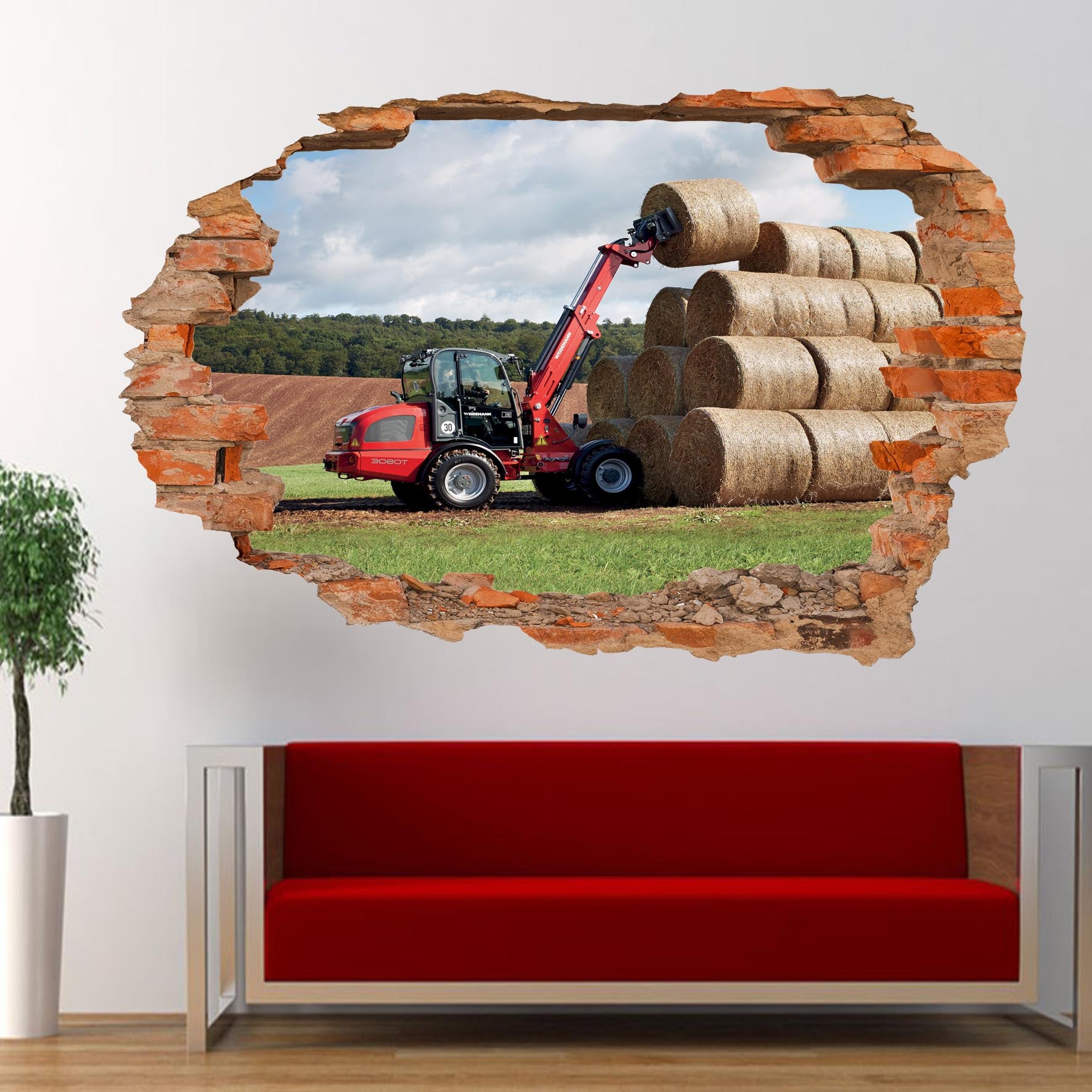 AGRICULTURAL FARMING MACHINERY WEIDERMANN WALL STICKERS