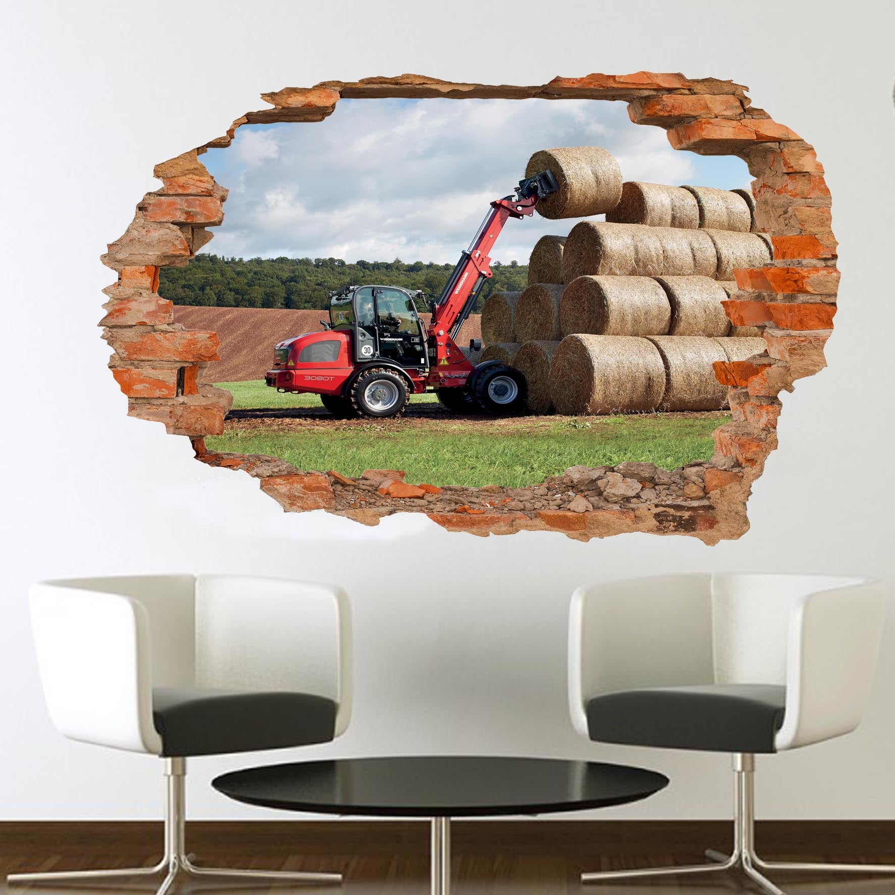 AGRICULTURAL FARMING MACHINERY WEIDERMANN WALL STICKERS
