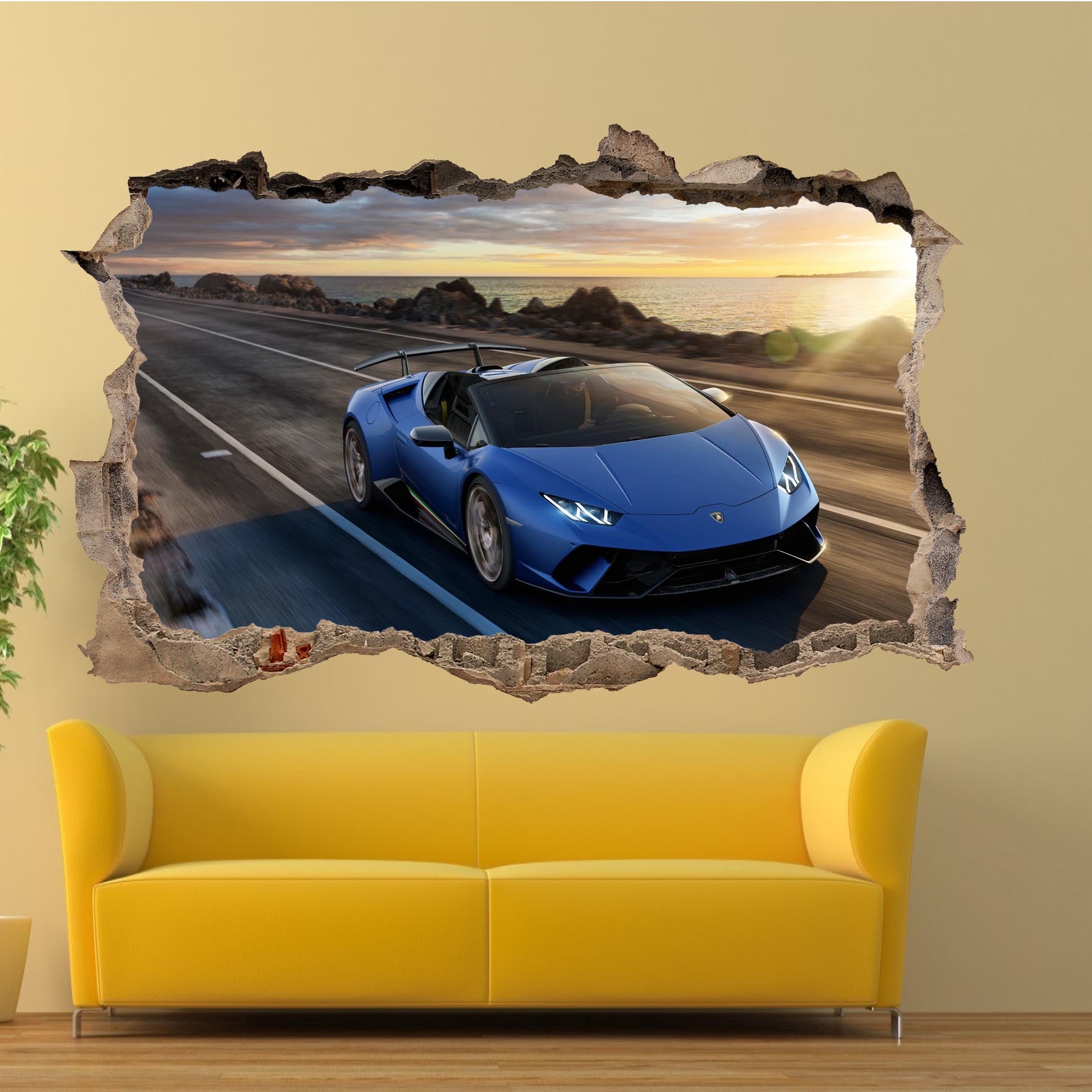 Lamborghini Huracan super car poster wall sticker mural decal