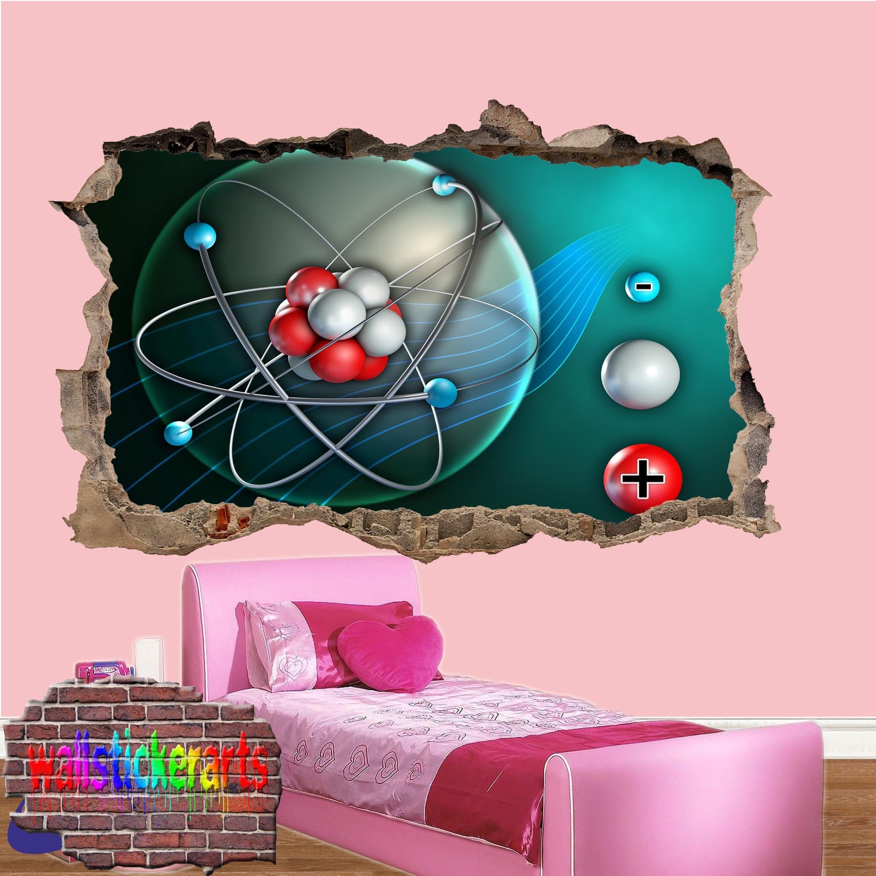 atom wall sticker decal