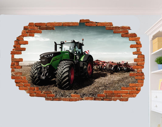 Powerful Fendt Tractor Feild Wall Sticker Poster Decal Mural