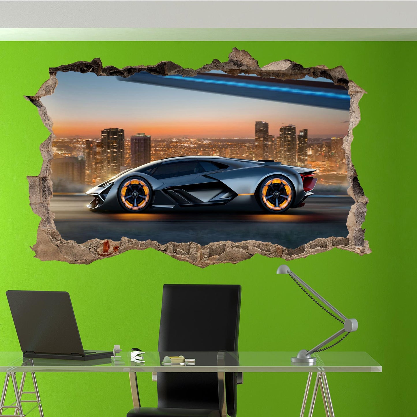 Lamborghini Terzo Millennio super car poster wall sticker mural decal