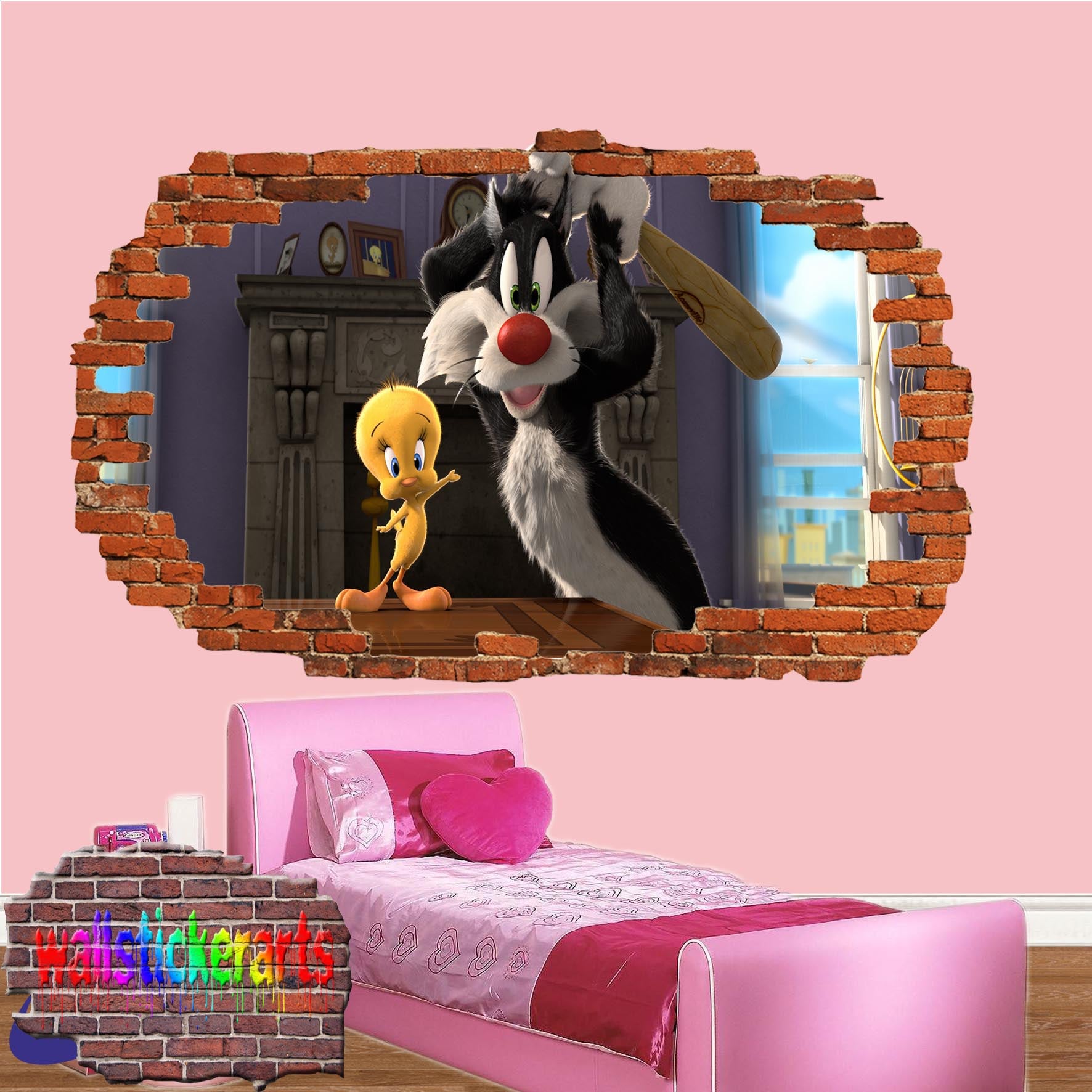 LOONEY TUNES TWEETY CARTOON CHARACTERS WALL STICKER POSTER MURAL DECAL