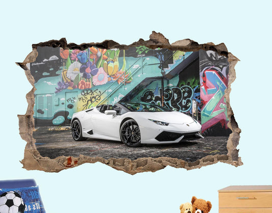 Lamborghini huracan graffiti super car poster wall sticker mural decal