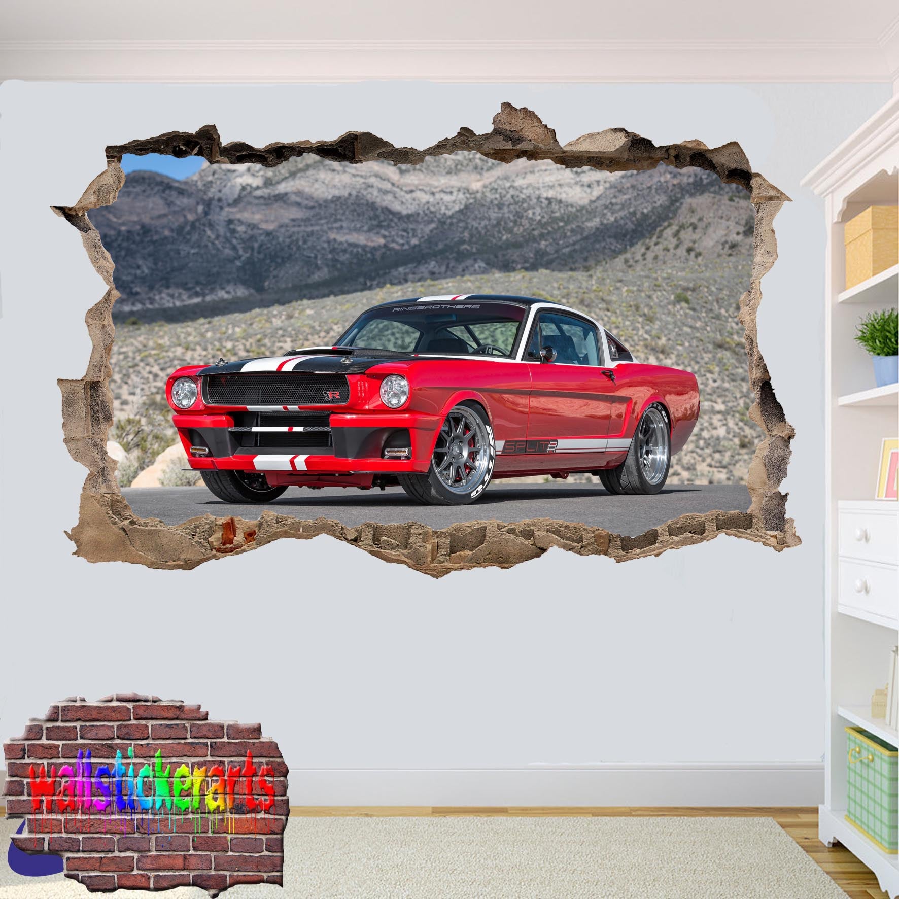 FORD MUSTANG WALL STICKER mural decal poster