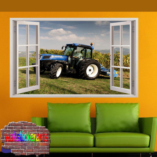 NEW HOLLAND TRACTOR PLOW AGRICULTURAL FARMING TOOLS WALL STICKER POSTER