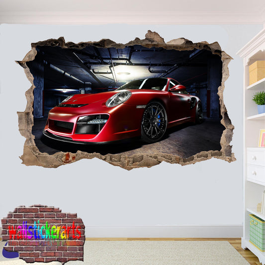 PORSCHE CARRERA WALL STICKER mural decal poster