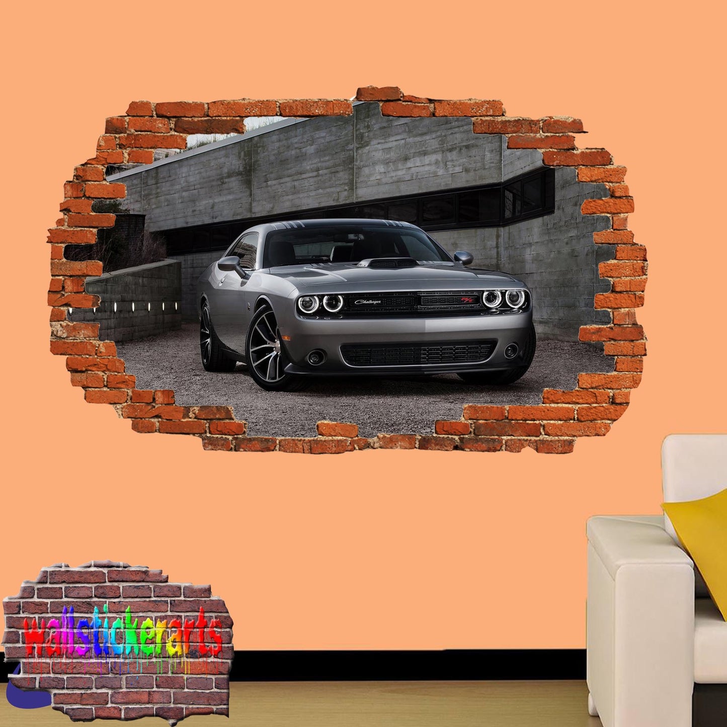 DODGE CHALLENGER WALL STICKER mural decal poster