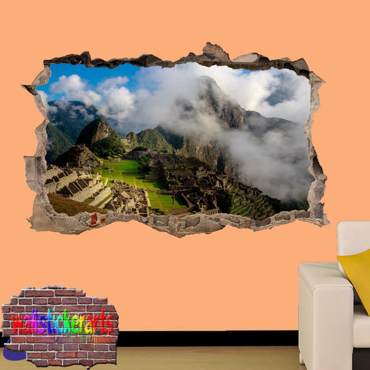 Machu Picchu Lost City of Incas 3d Art Wall Sticker Room Office Nursery Shop Decor Decal Mural YW9
