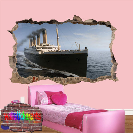 Titanic Sea Liner 3d Art Wall Sticker Room Office Nursery Decor Decal Mural ZR2