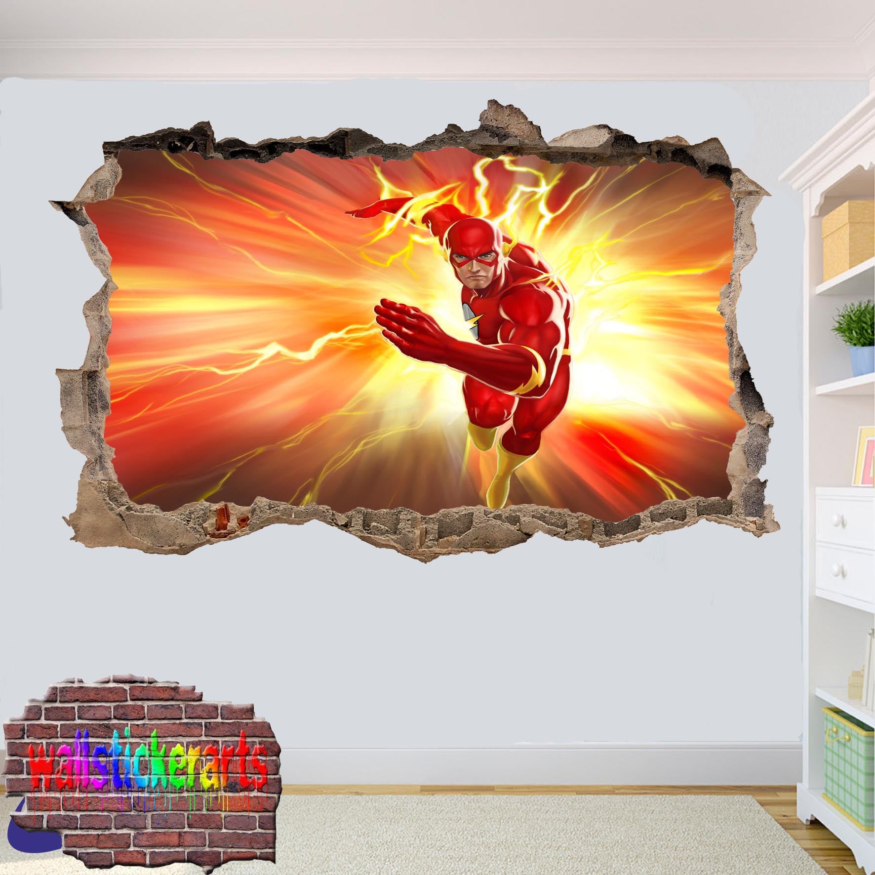 FLASH HERO WALL STICKER POSTER MURAL DECAL