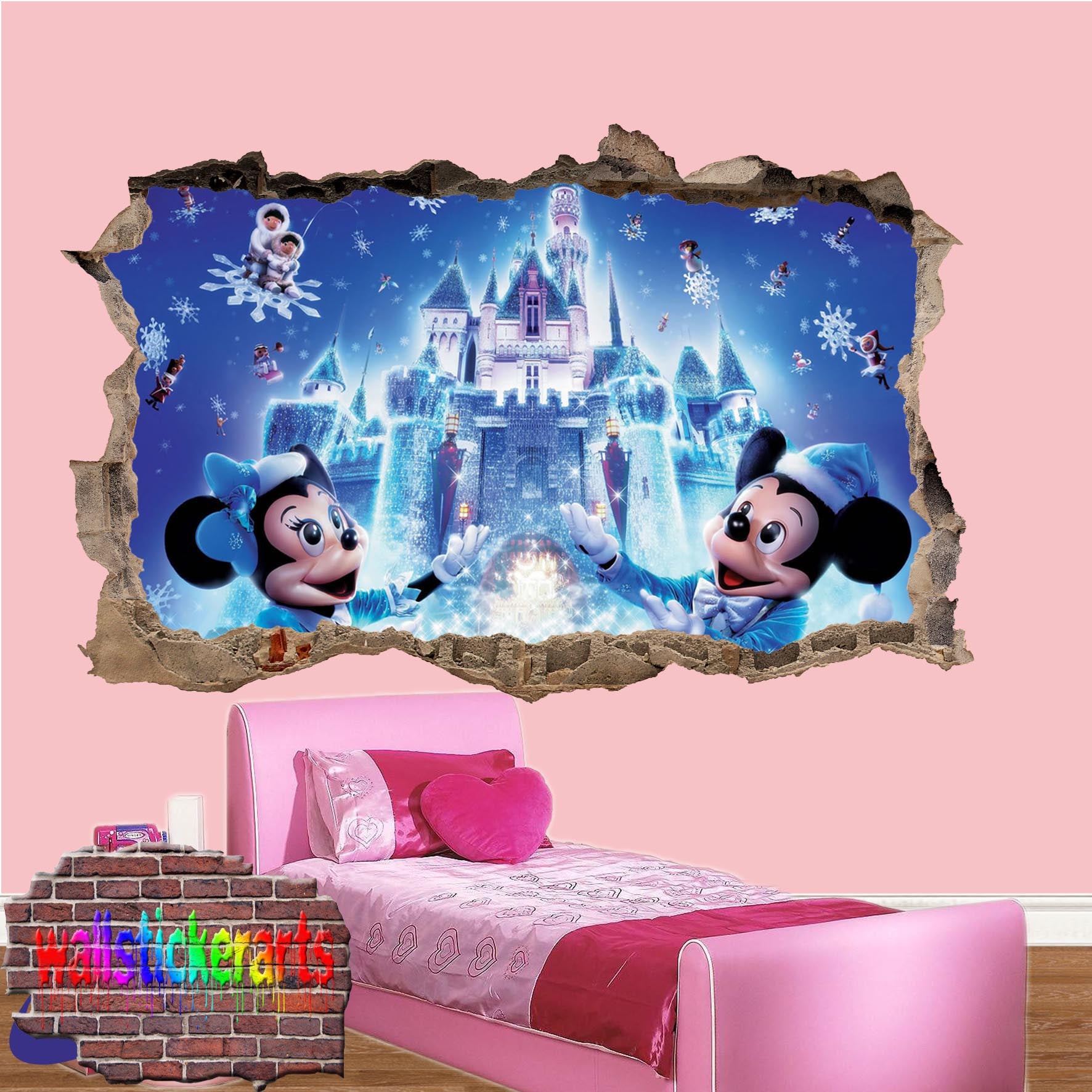 DISNEY MINNIE MICKEY MOUSE WALL STICKER MURAL POSTER
